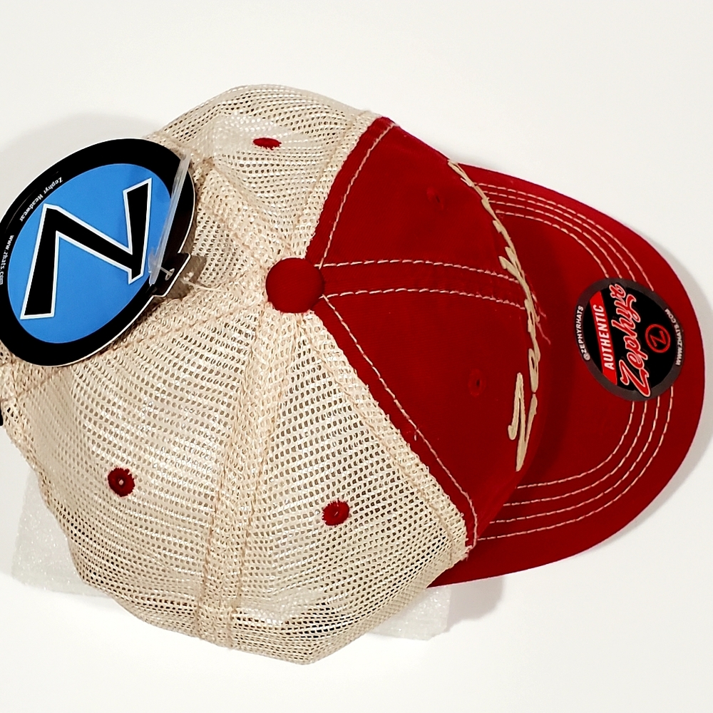 Zephyr Brand Custom Circle Z Red Trucker Baseball Cap Hat Unisex OSFM NWT - Picture 10 of 12